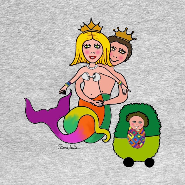 Mermaid Family by Paloma Milla